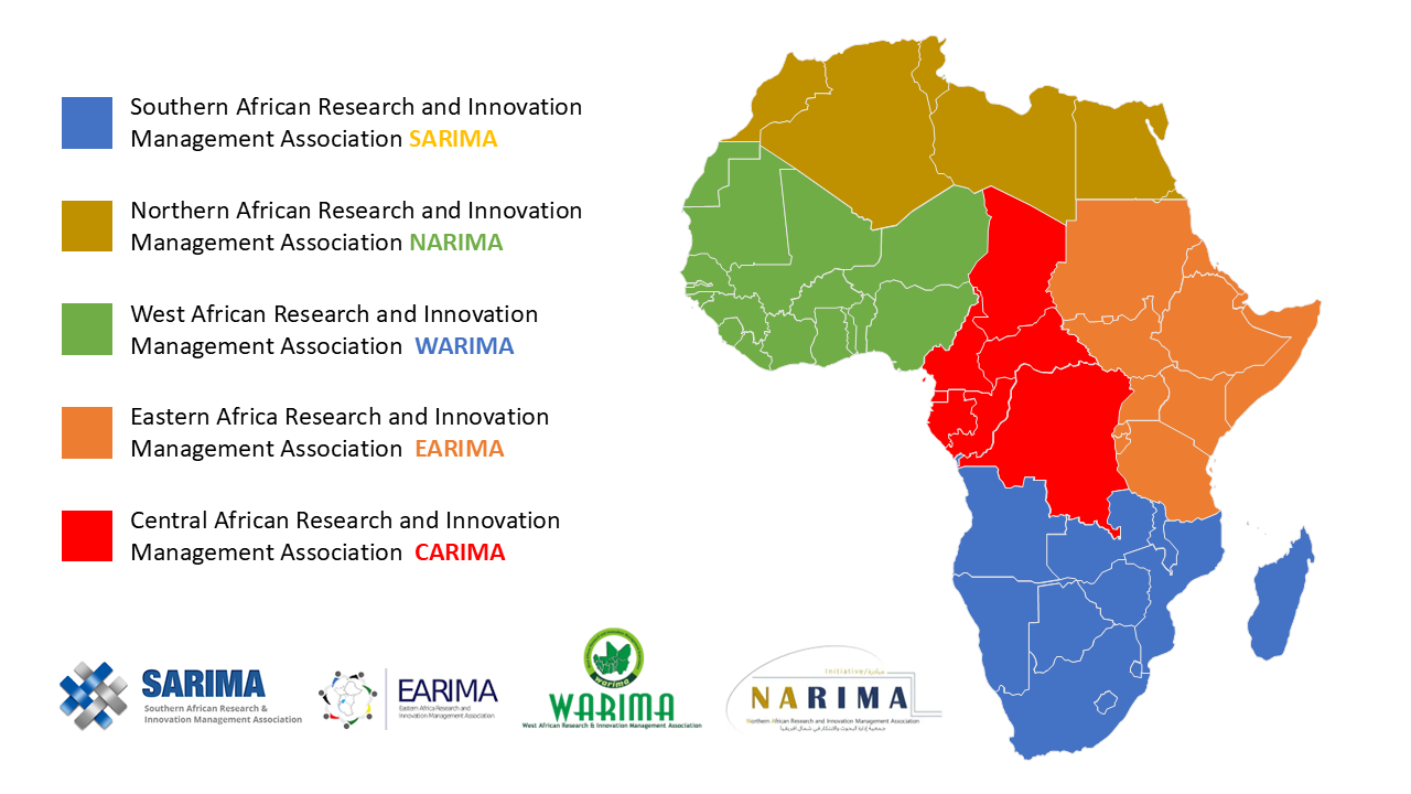 Map of Africa with RIMAs