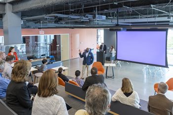 Julius Korley at a research translation symposium